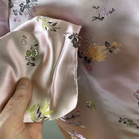 Asian inspired floral reversible coat pink - Picture 9 of 10